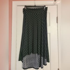 Sharagano Black and White High-Low Skirt